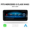 MERCEDES G CLASS W461-W463 ANDROID 13 | MULTIMEDIA HD IPS TOUCHSCREEN DISPLAY + BUILT-IN WIRELESS CARPLAY & ANDROID AUTO 10.25″/ 12.3″ – Fits: 2012 – 2019 (LHD & RHD)