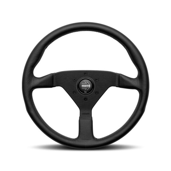 MOMO MONTECARLO BLACK LEATHER 320mm STEERING WHEEL