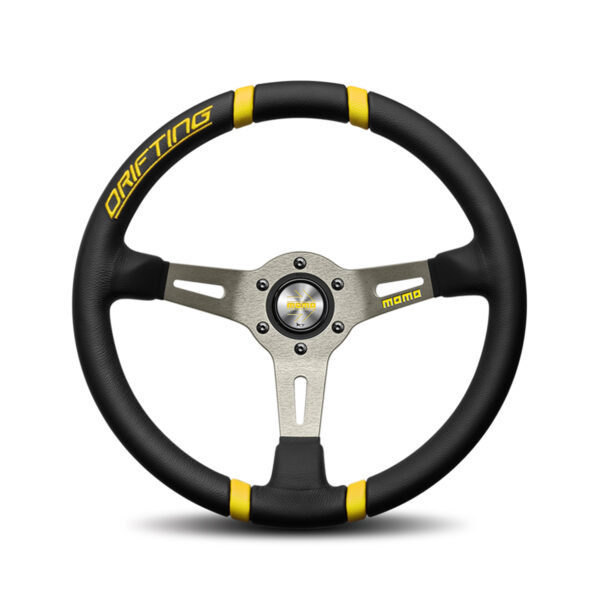 MOMO DRIFTING BLACK/YELLOW STEERING WHEEL