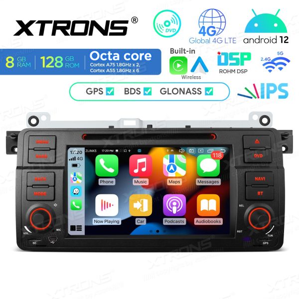 7″ IPS Display Android Car Stereo Multimedia Player Octa Core Processor 8GB RAM & 128GB ROM Custom Fit for BMW E46