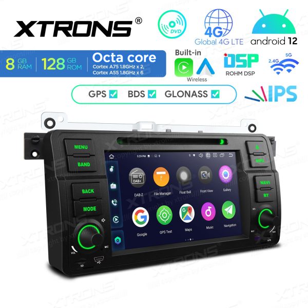 7″ IPS Display Android Car Stereo Multimedia Player Octa Core Processor 8GB RAM & 128GB ROM Custom Fit for BMW E46