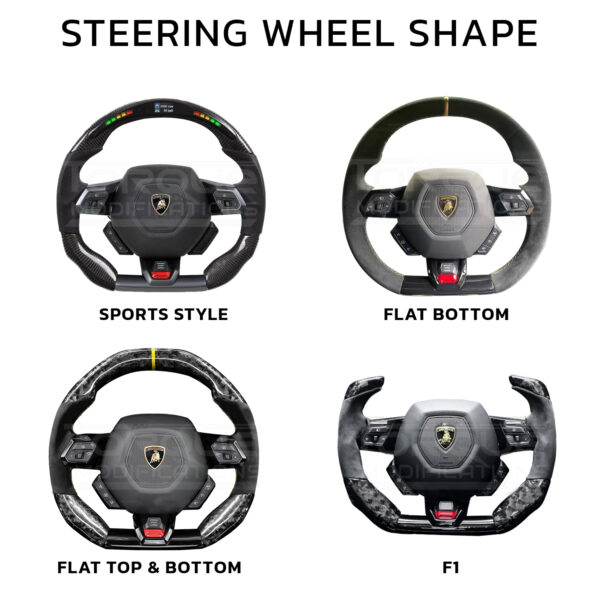 Lamborghini Huracán Style Customisable Steering Wheel