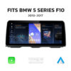 BMW 5 SERIES (F10, F11, F18) ANDROID 13 | MULTIMEDIA HD IPS TOUCHSCREEN DISPLAY + BUILT-IN WIRELESS CARPLAY & ANDROID AUTO 12.3″ – Fits: 2010 – 2017 (LHD & RHD)