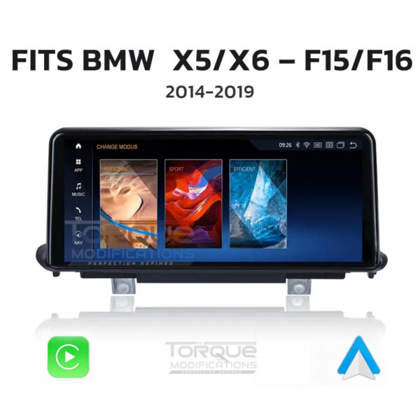 BMW X5 & X6 – F15/F16/F85/F86 ANDROID 13 | MULTIMEDIA HD IPS TOUCHSCREEN DISPLAY + BUILT-IN WIRELESS CARPLAY & ANDROID AUTO 10.25″/ 12.3″ – Fits: 2014 – 2019 (LHD & RHD)