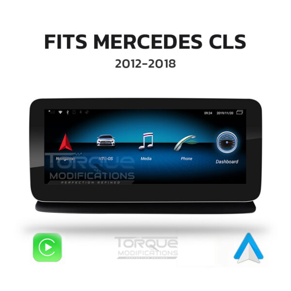 MERCEDES CLS CLASS C218-W218 ANDROID 13 | MULTIMEDIA HD IPS TOUCHSCREEN DISPLAY + BUILT-IN WIRELESS CARPLAY & ANDROID AUTO 10.25″/ 12.3″ – Fits: 2012 – 2018 (LHD & RHD)