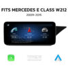 MERCEDES E CLASS W212 ANDROID 13 | MULTIMEDIA HD IPS TOUCHSCREEN DISPLAY + BUILT-IN WIRELESS CARPLAY & ANDROID AUTO 10.25″/ 12.3″ – Fits: 2009 – 2015 (LHD & RHD)