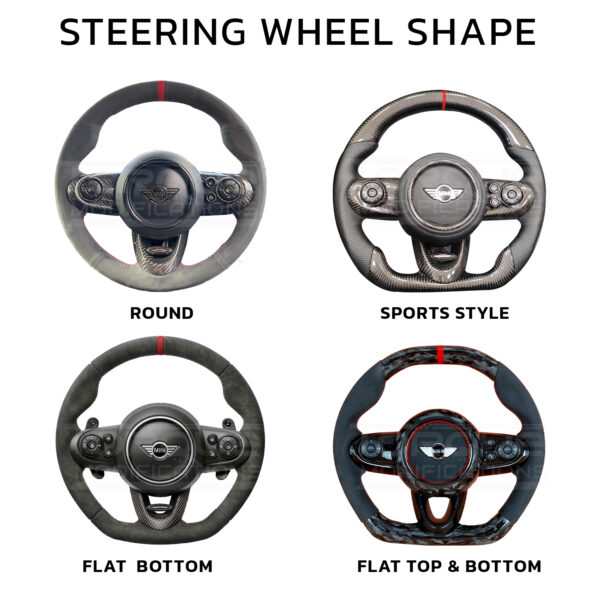 Mini Cooper Gen 3 Style Customisable Steering Wheel