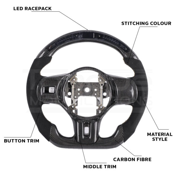 Mitsubishi Lancer Evolution X Style Customisable Steering Wheel