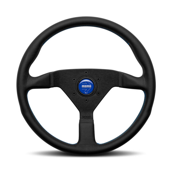 MOMO MONTECARLO BLACK LEATHER 320mm STEERING WHEEL