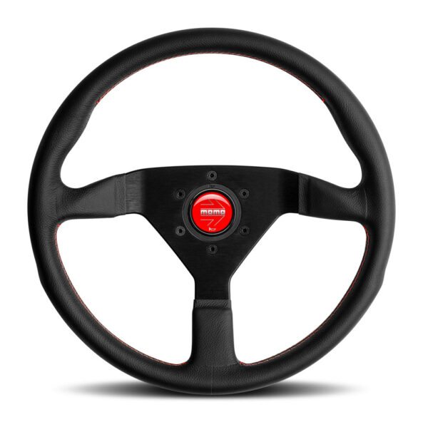 MOMO MONTECARLO BLACK LEATHER 320mm STEERING WHEEL