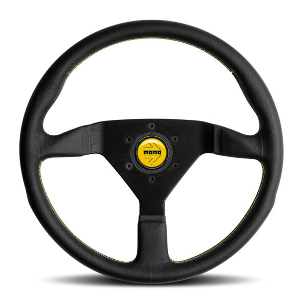 MOMO MONTECARLO BLACK LEATHER 320mm STEERING WHEEL