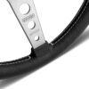 MOMO PROTOTIPO – BLACK LEATHER SILVER SPOKE STEERING WHEEL