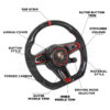 Porsche 911 992 Style Customisable Steering Wheel