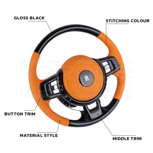 Rolls Royce Style Customisable Steering Wheel