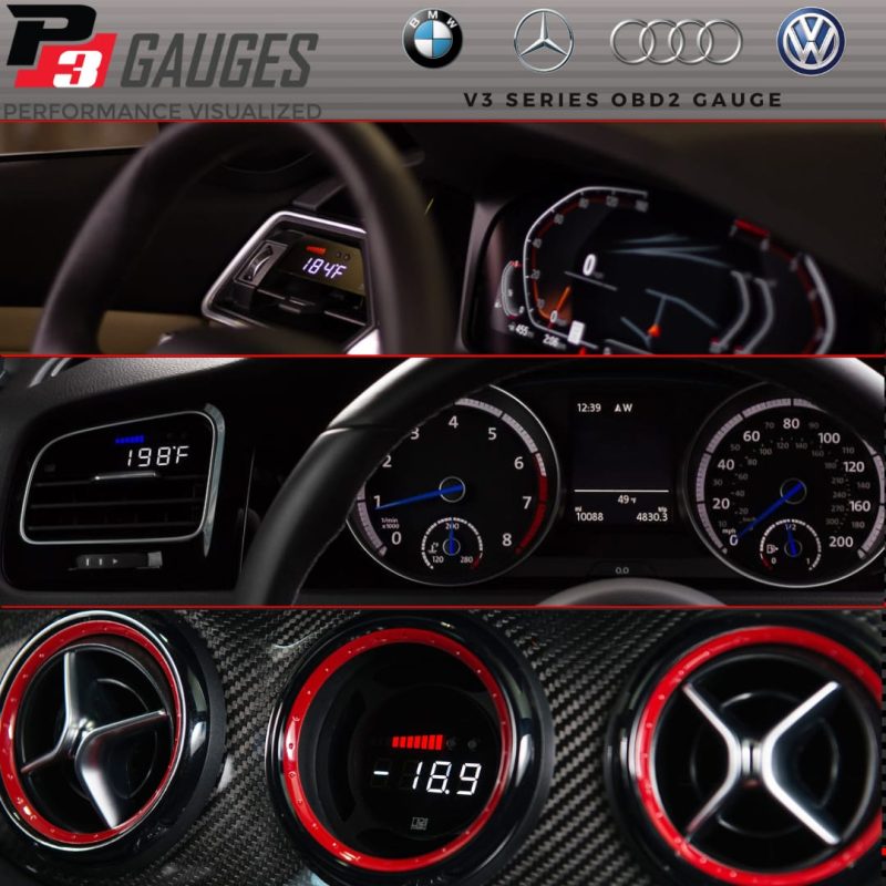 Introducing the P3 V3 Series Gauges for BMW, Audi, Mercedes and VW models