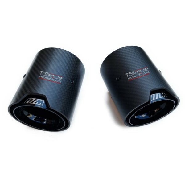 2 x BMW M STYLE MATTE CARBON BLACK Exhaust Tips M140i M240i M135i M235i